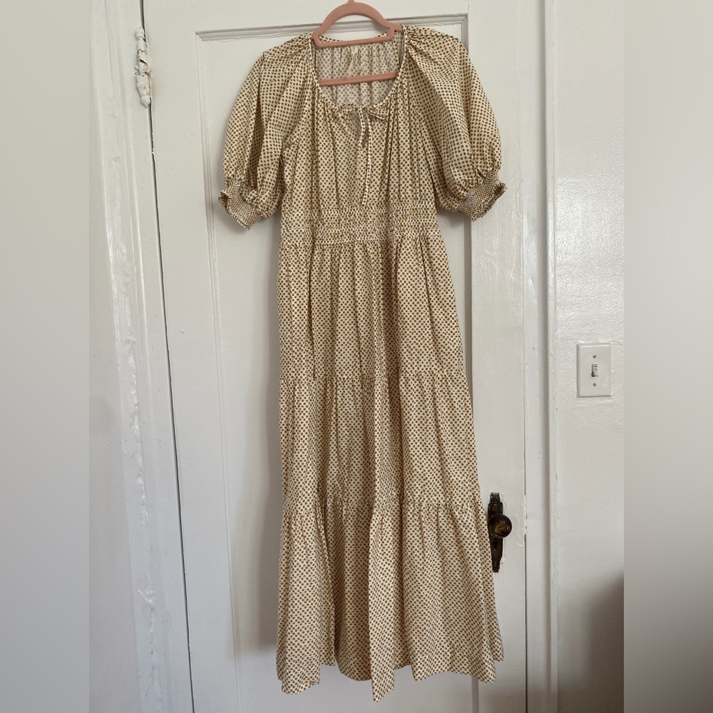 Anthropologie Somerset Puff Sleeve Maxi Dress
